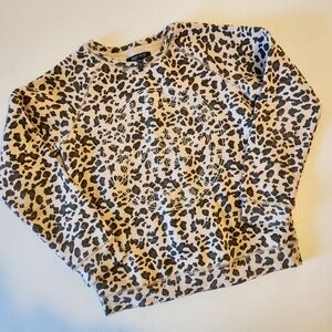 Brunette the Label Little Babes Leopard Print Sweatshirt Size 10/12 Supporting